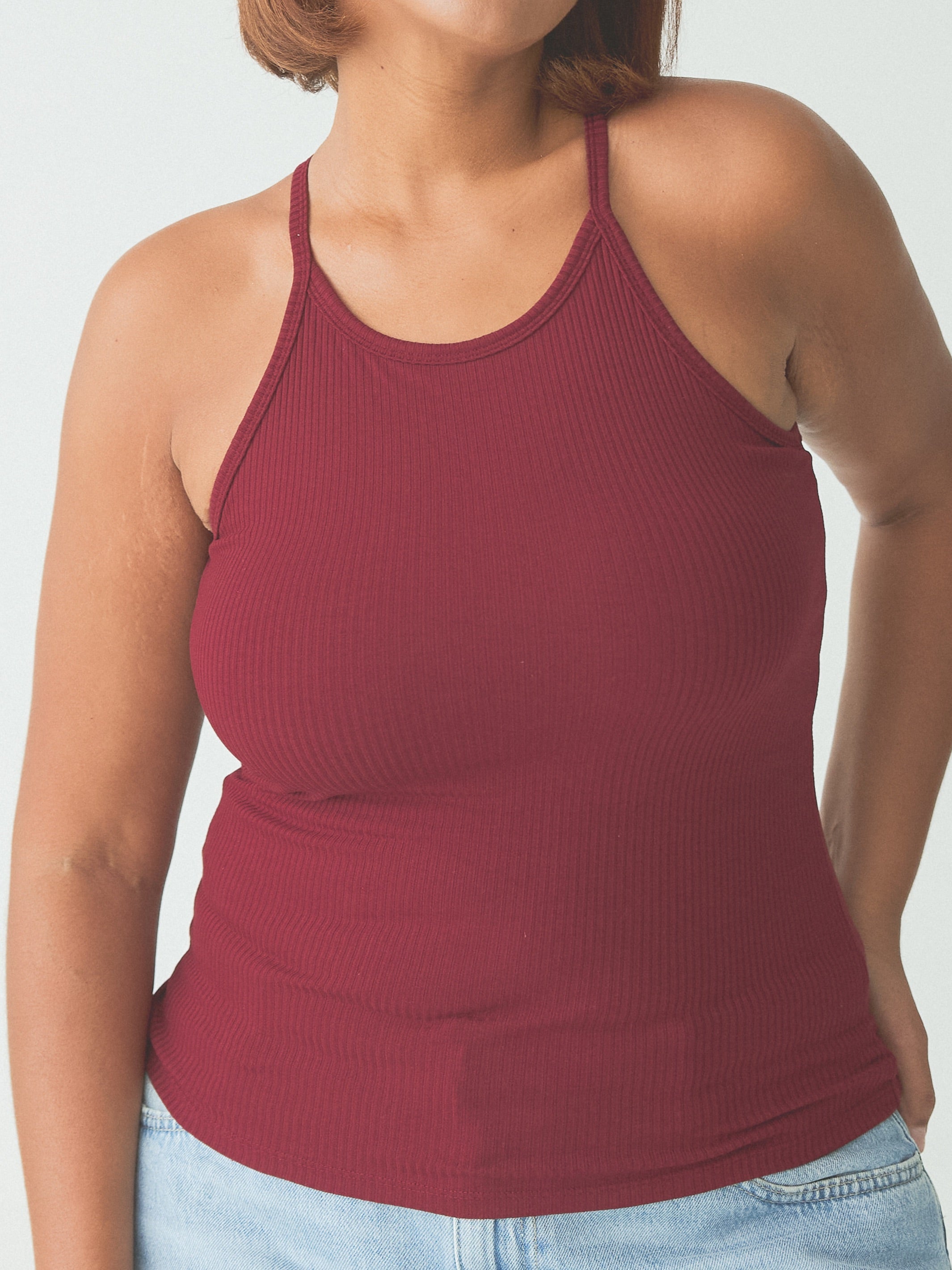 Ribbed High Neck Brami