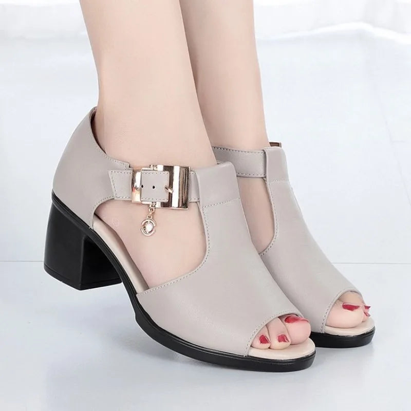 Mira - Elegant Open-Toe Heel