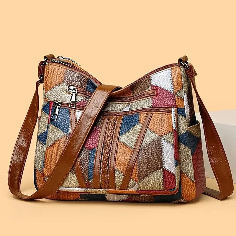 Mackenzie - Leather Handbag in Mosaic Style