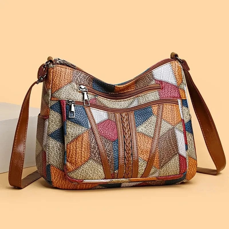 Mackenzie - Leather Handbag in Mosaic Style