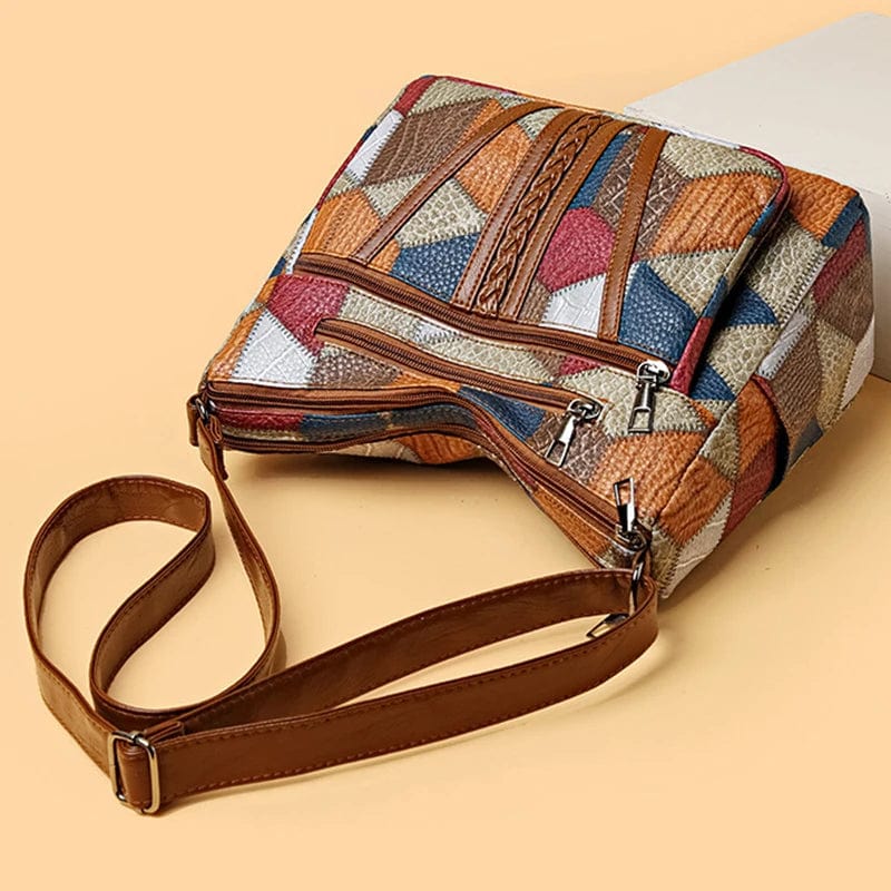 Mackenzie - Leather Handbag in Mosaic Style