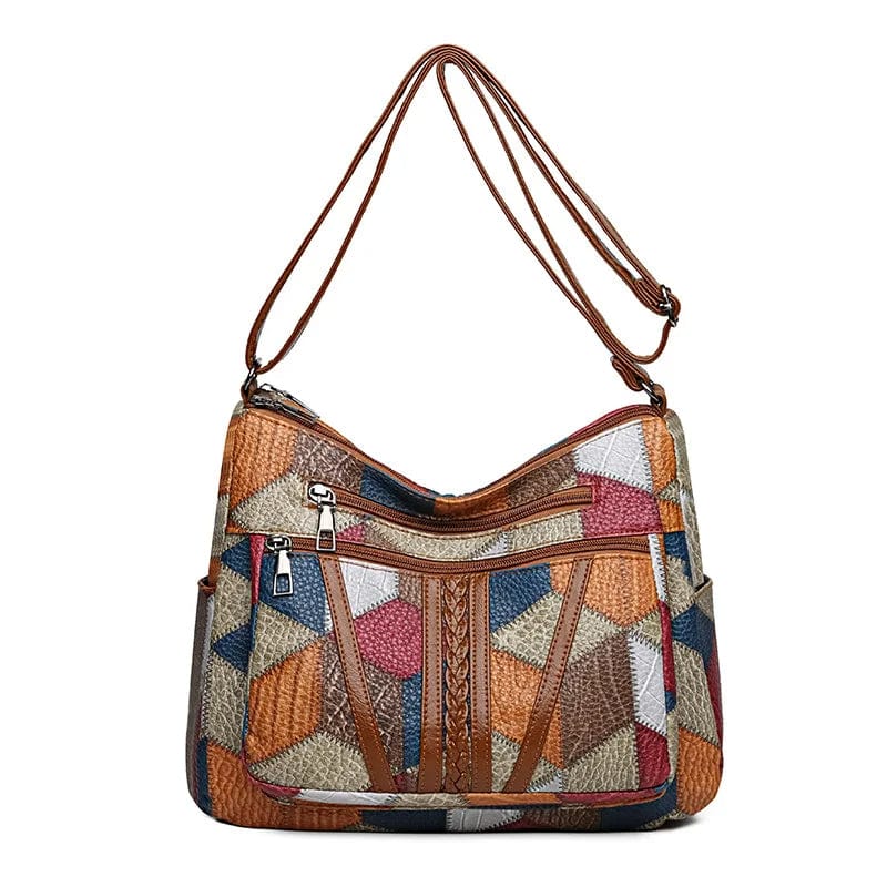 Mackenzie - Leather Handbag in Mosaic Style