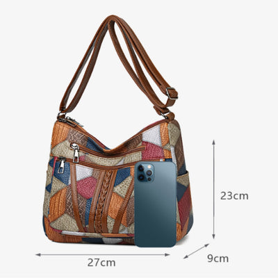 Mackenzie - Leather Handbag in Mosaic Style