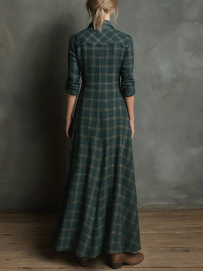 Elle - Checkered Maxi-Dress