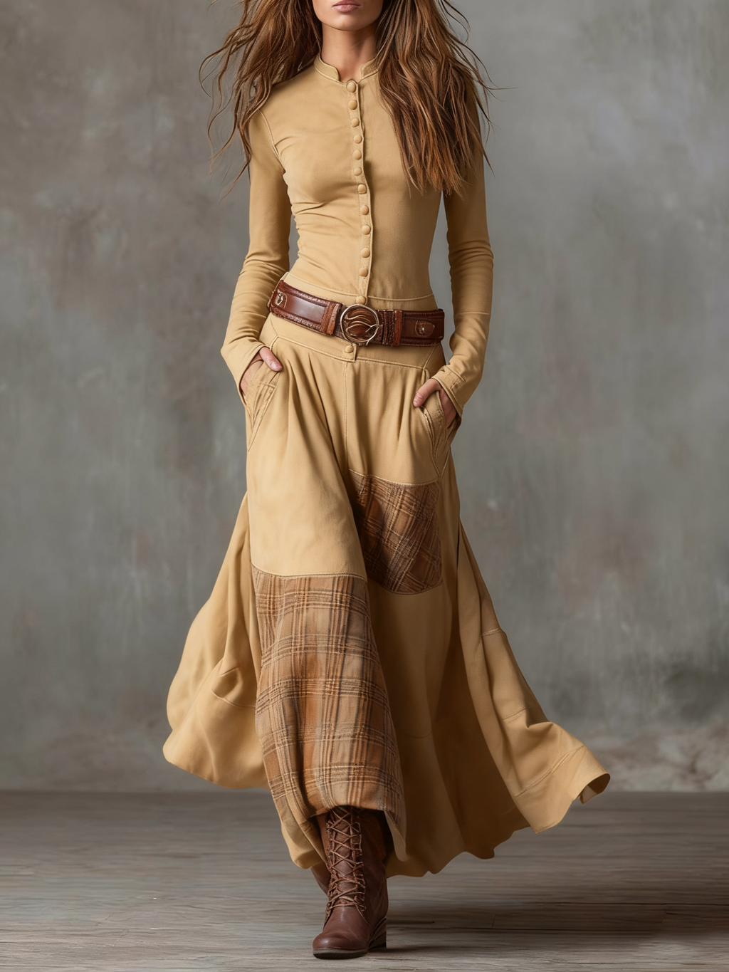 Indy | Suede Dress with Belt Detail