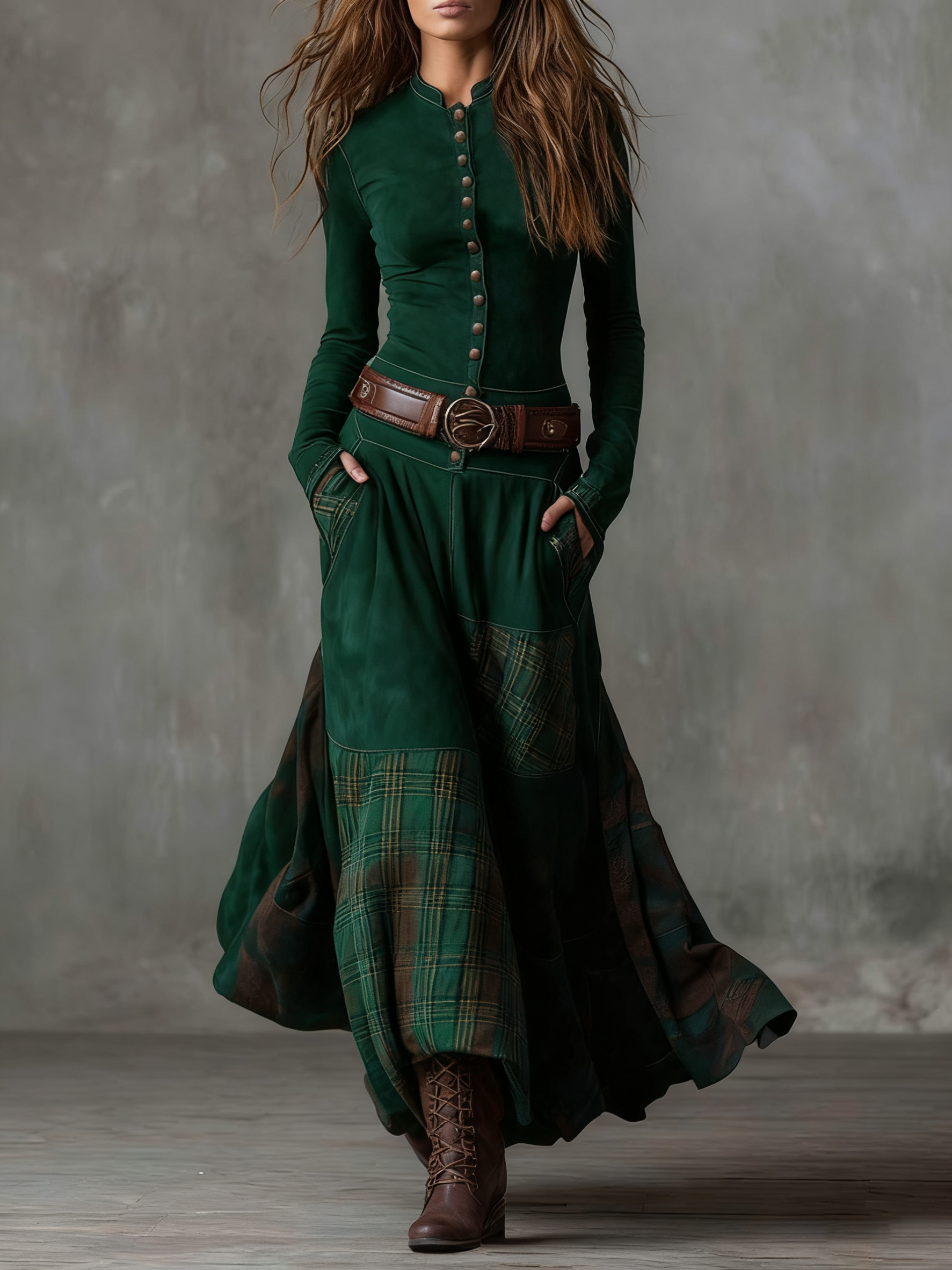 Indy | Suede Dress with Belt Detail