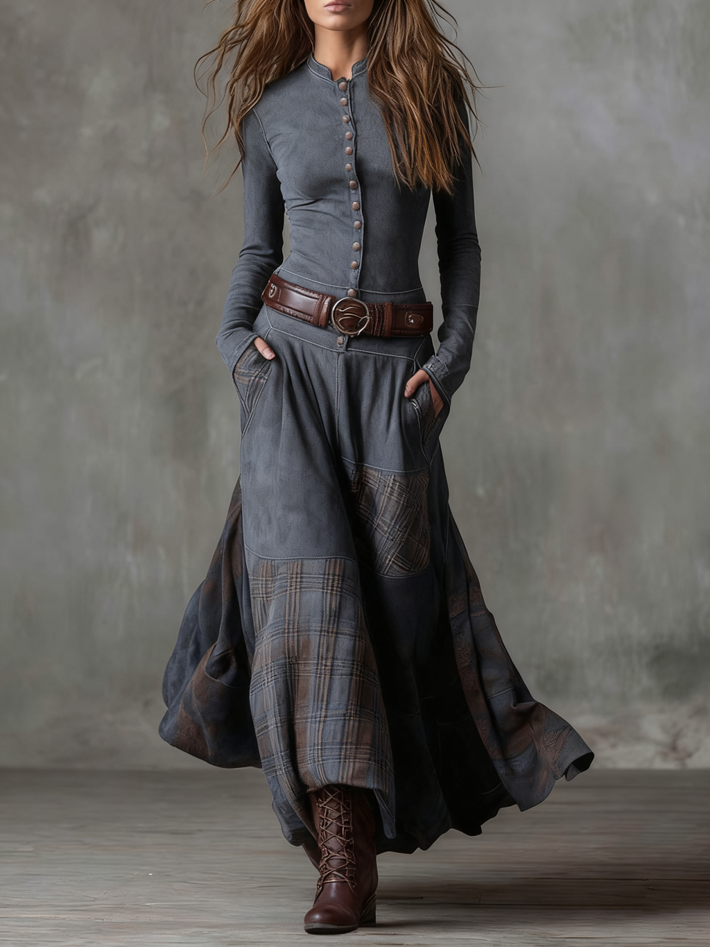 Indy | Suede Dress with Belt Detail