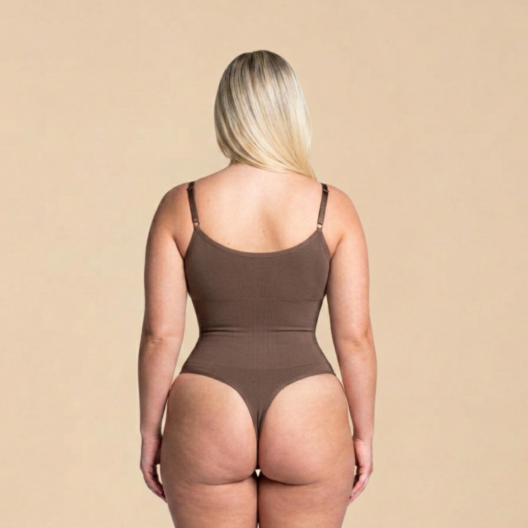 LEVRE Smooth Thong Bodysuit Red
