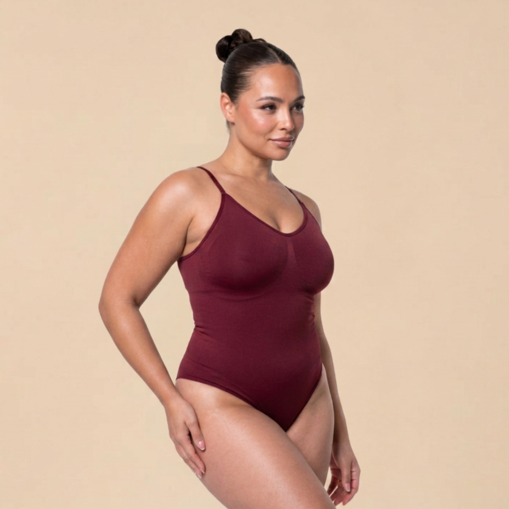 LEVRE Smooth Thong Bodysuit Black
