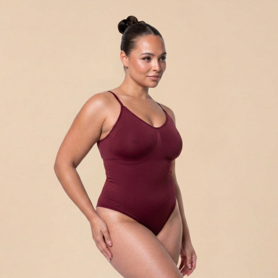 LEVRE Smooth Thong Bodysuit Red