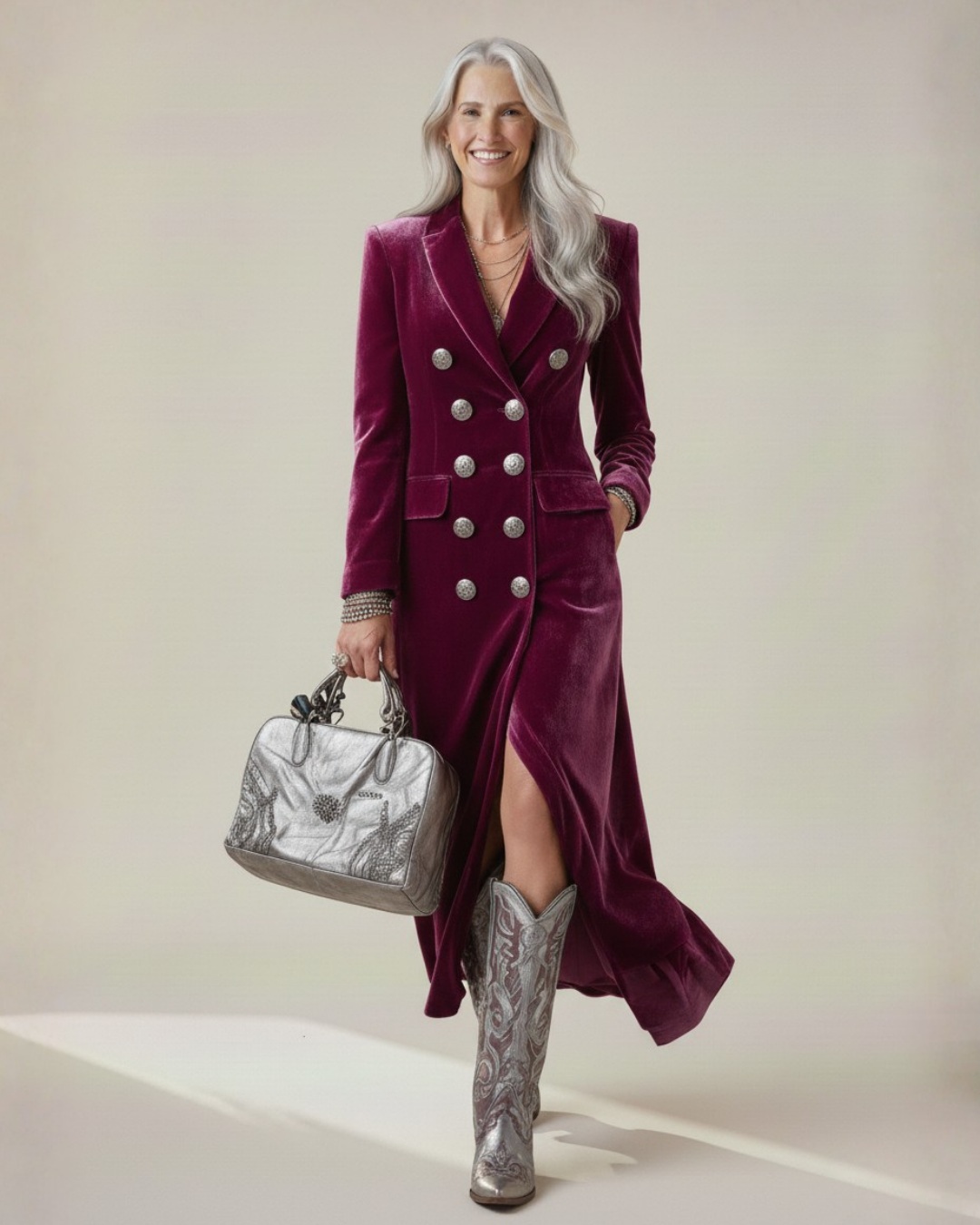 Isabel | Velvet Maxi Blazer Dress