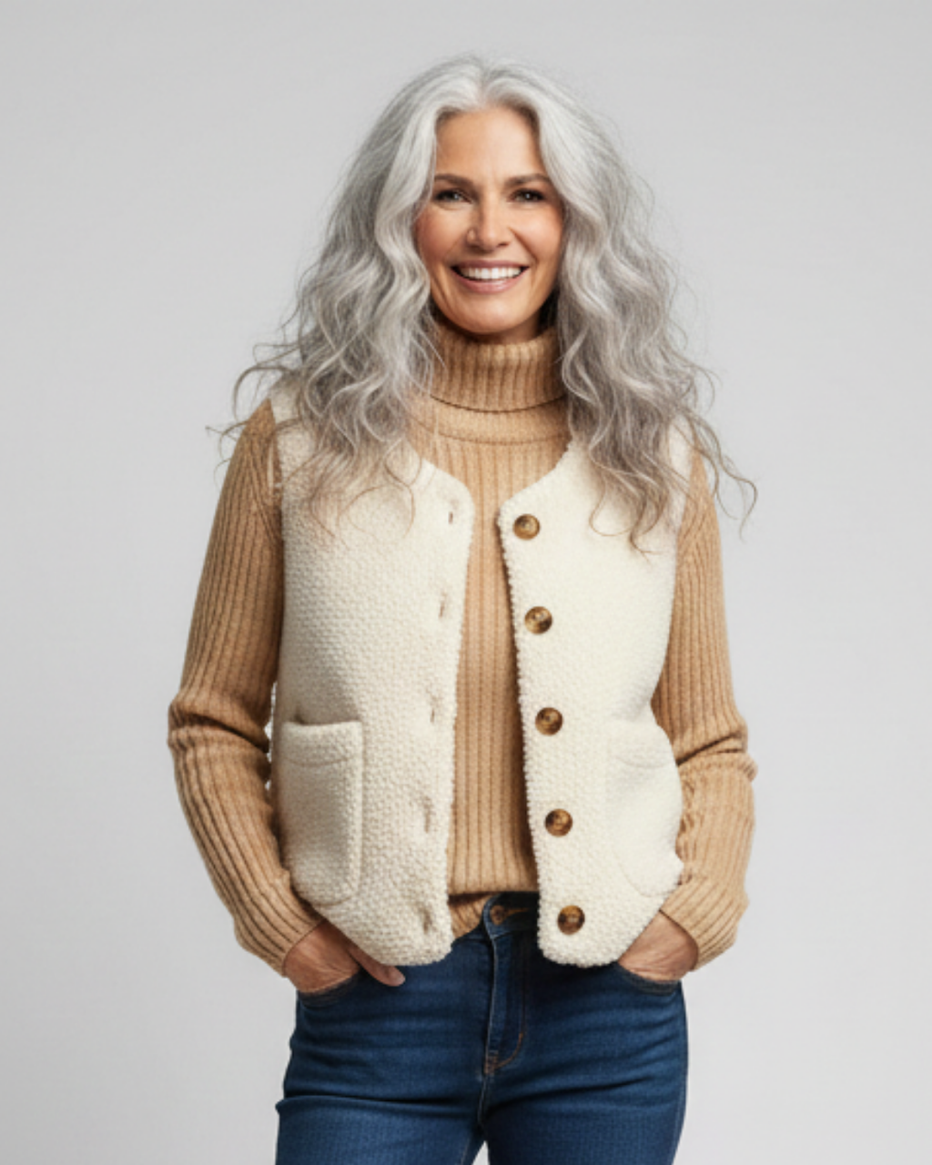 Sara | Gilet en laine tricotée 