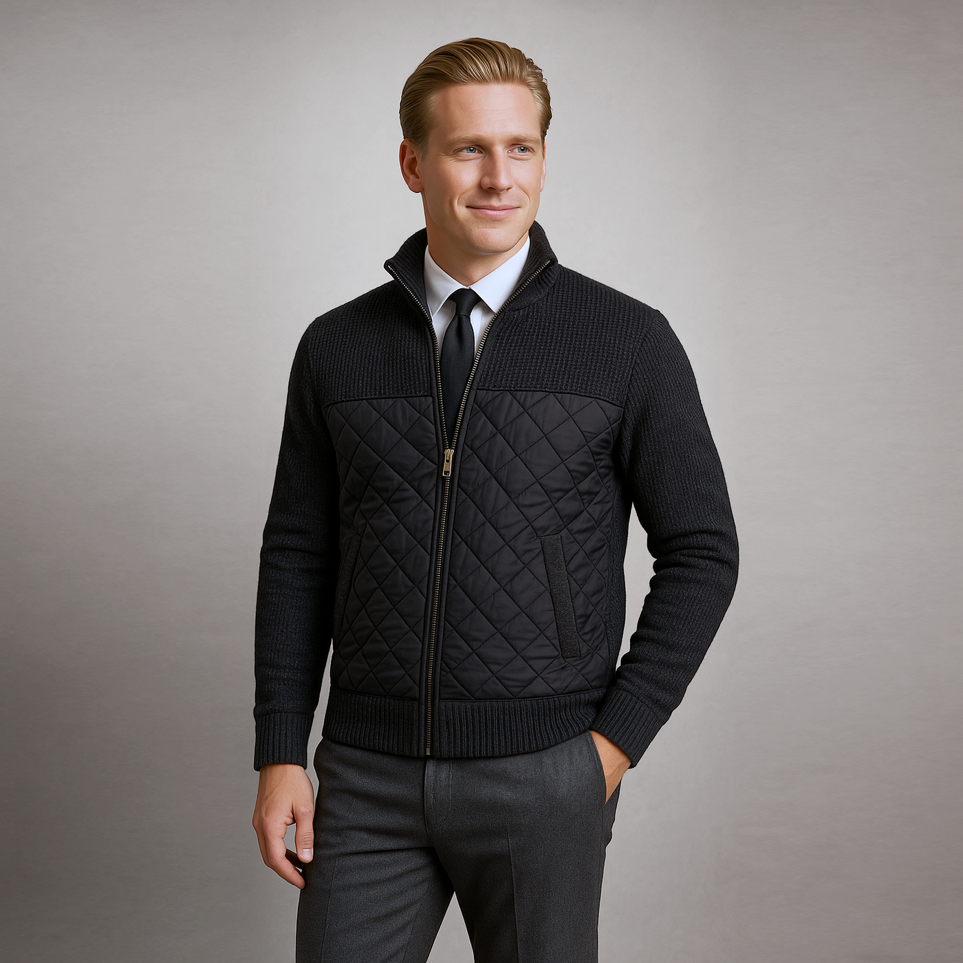 Junior Knit Panel Jacket