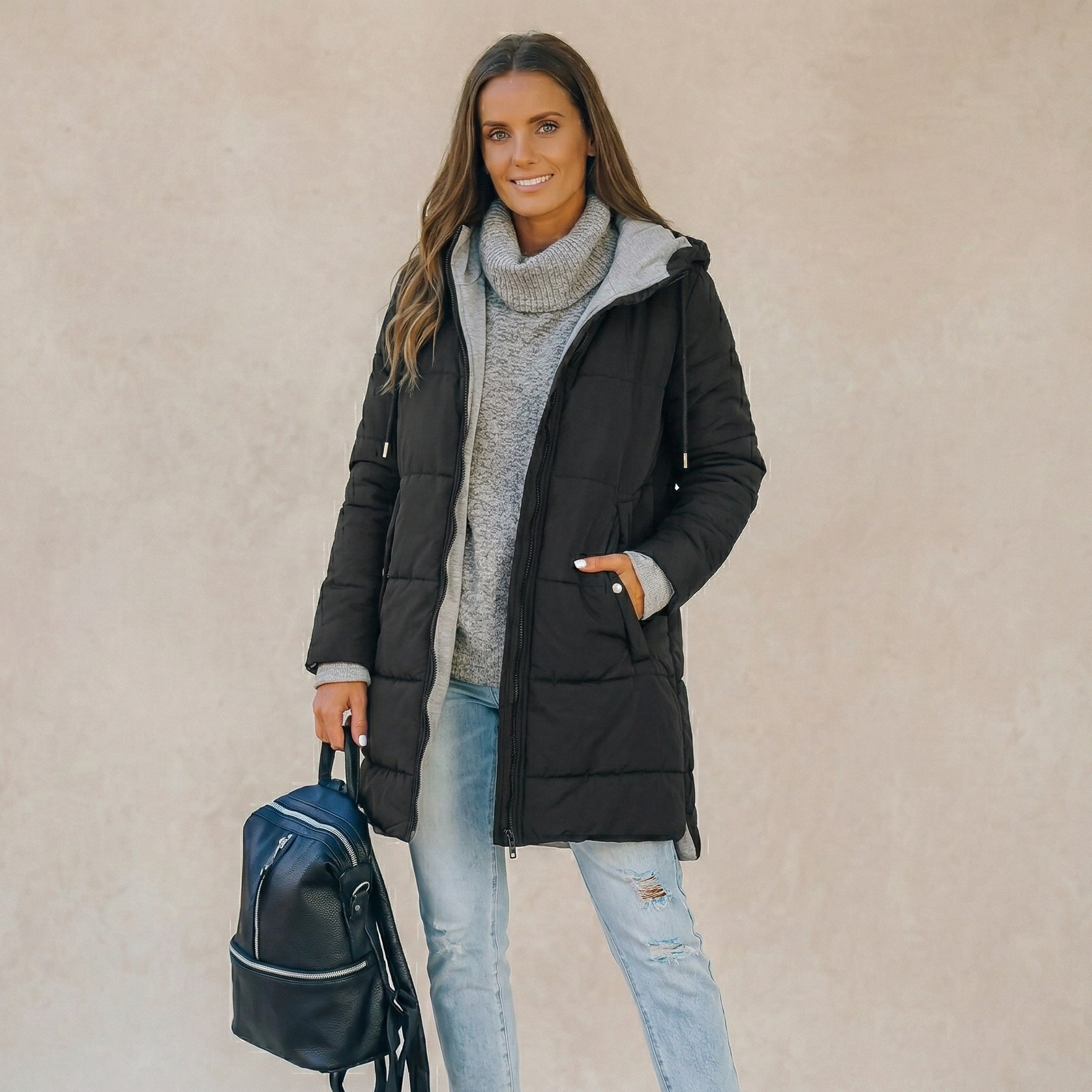 Casual Hooded Puffer Down Jacket