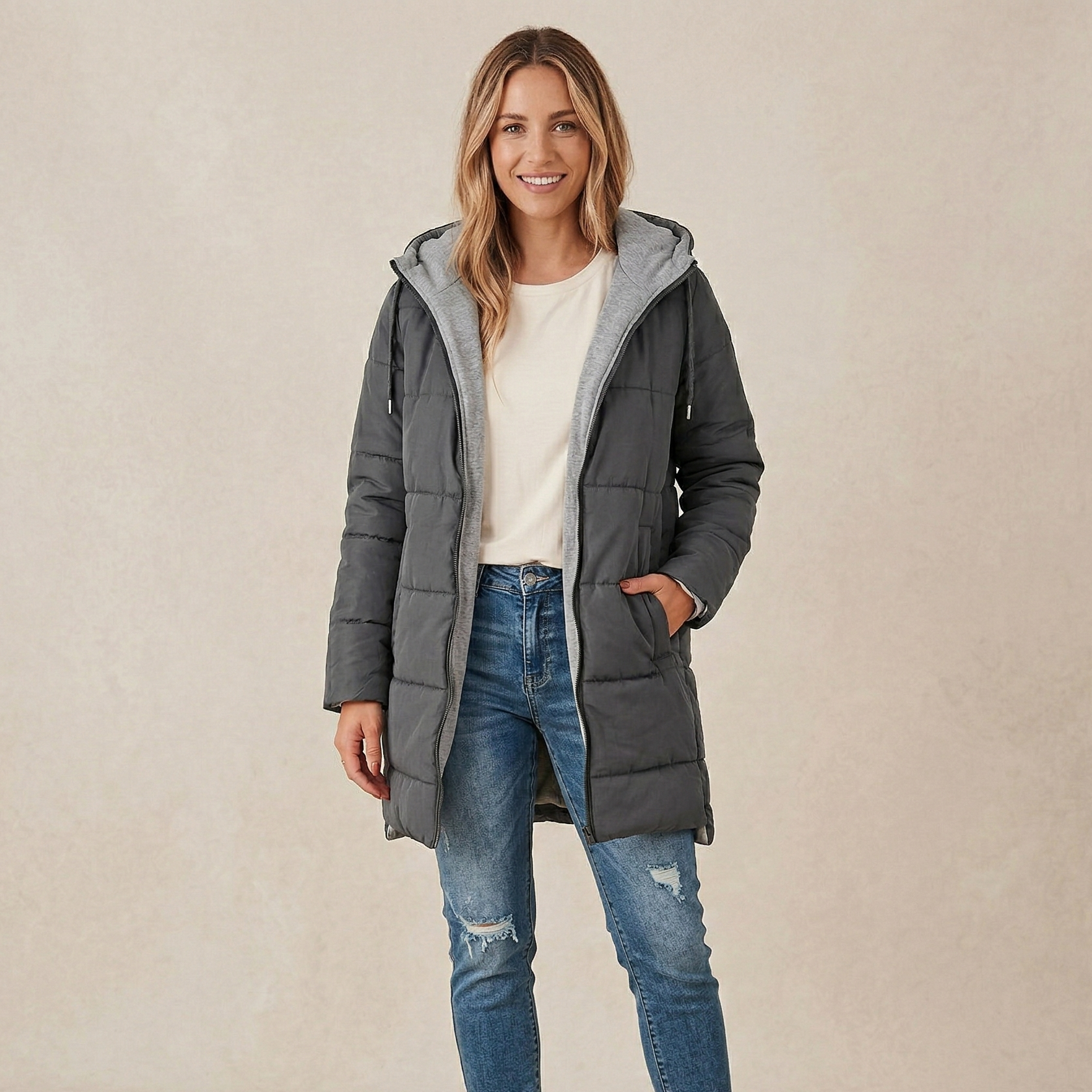 Casual Hooded Puffer Down Jacket