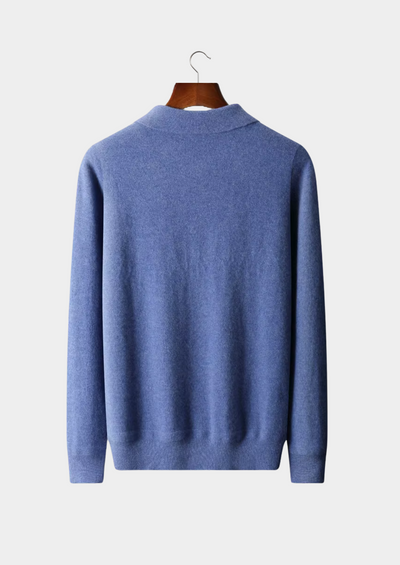 NOBA WOOL HALF ZIP POLO