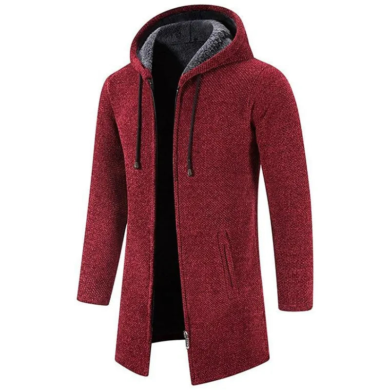 Men’s Premium Slim Fit Hoodie Long Coat