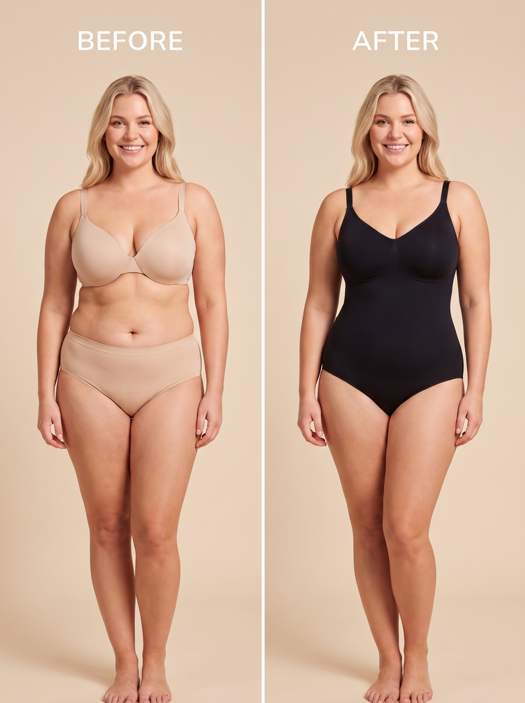 LEVRE Shapewear V-Neck Bodysuit