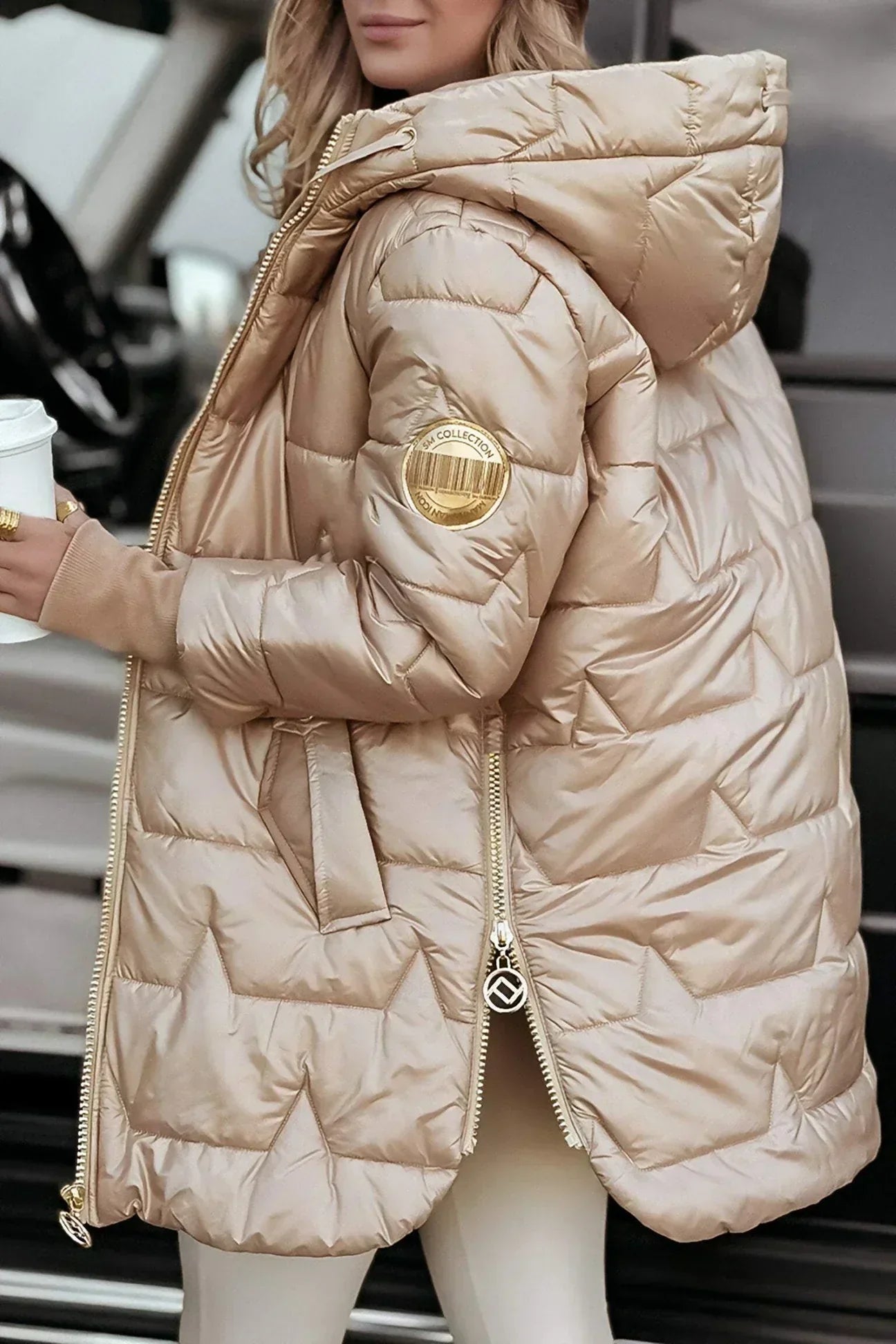 Noor | Long Quilted Hooded Coat