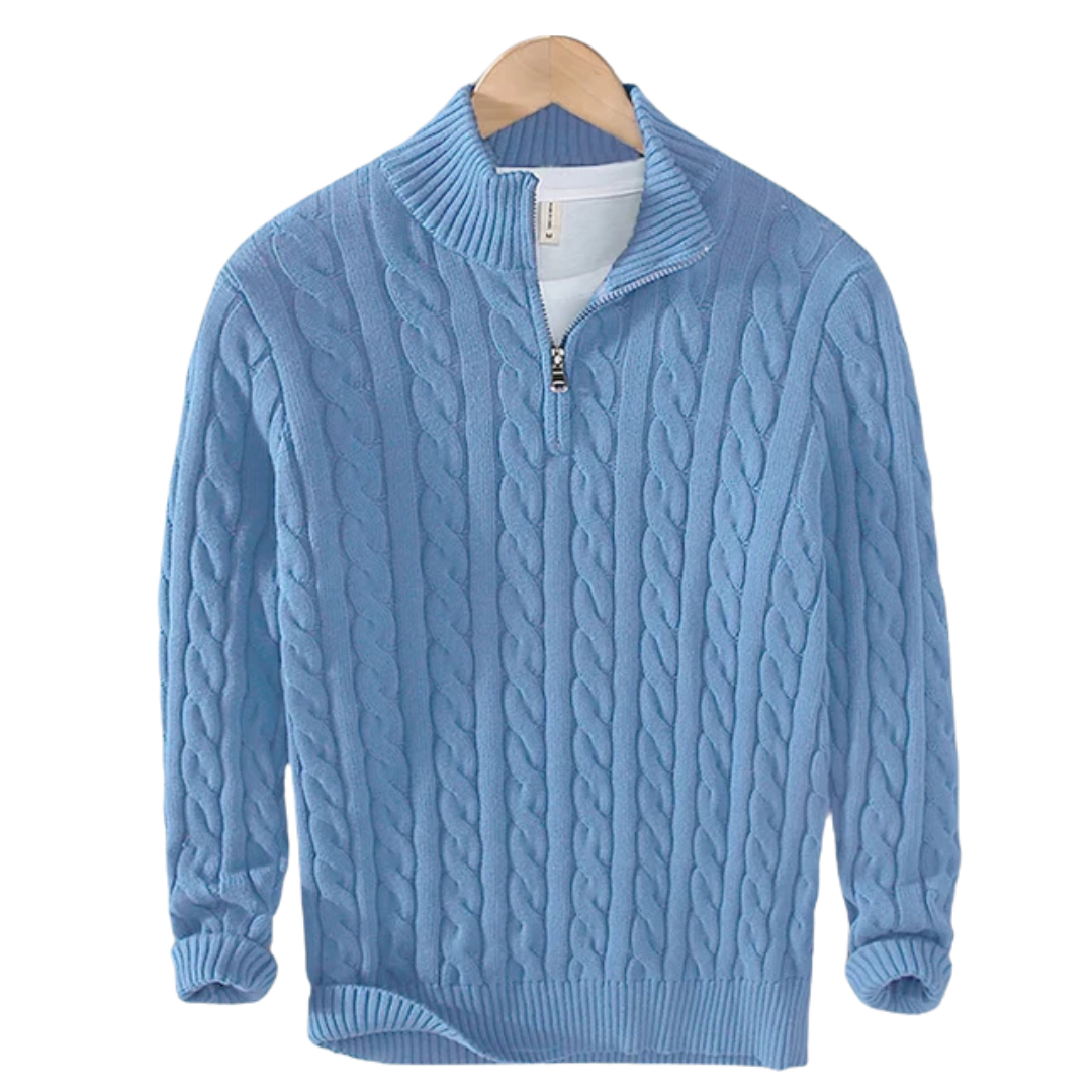 HALF ZIP SWEATER