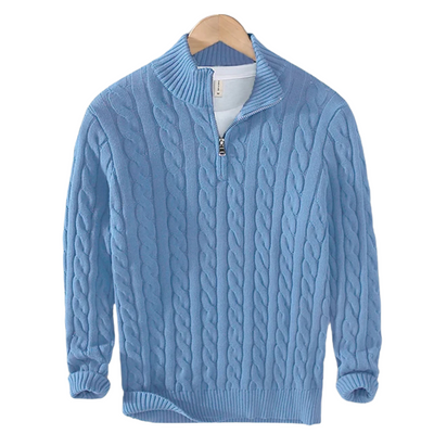 HALF ZIP SWEATER