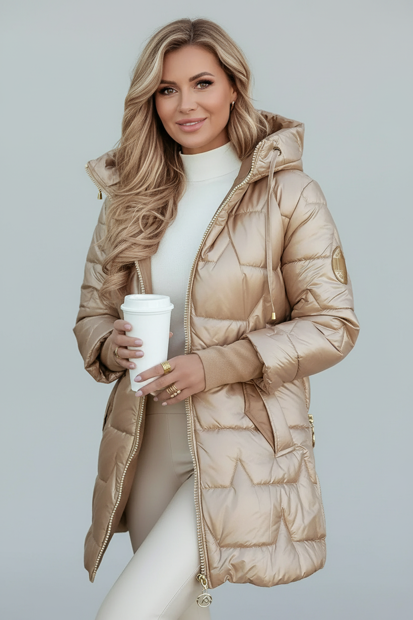 Noor | Long Quilted Hooded Coat