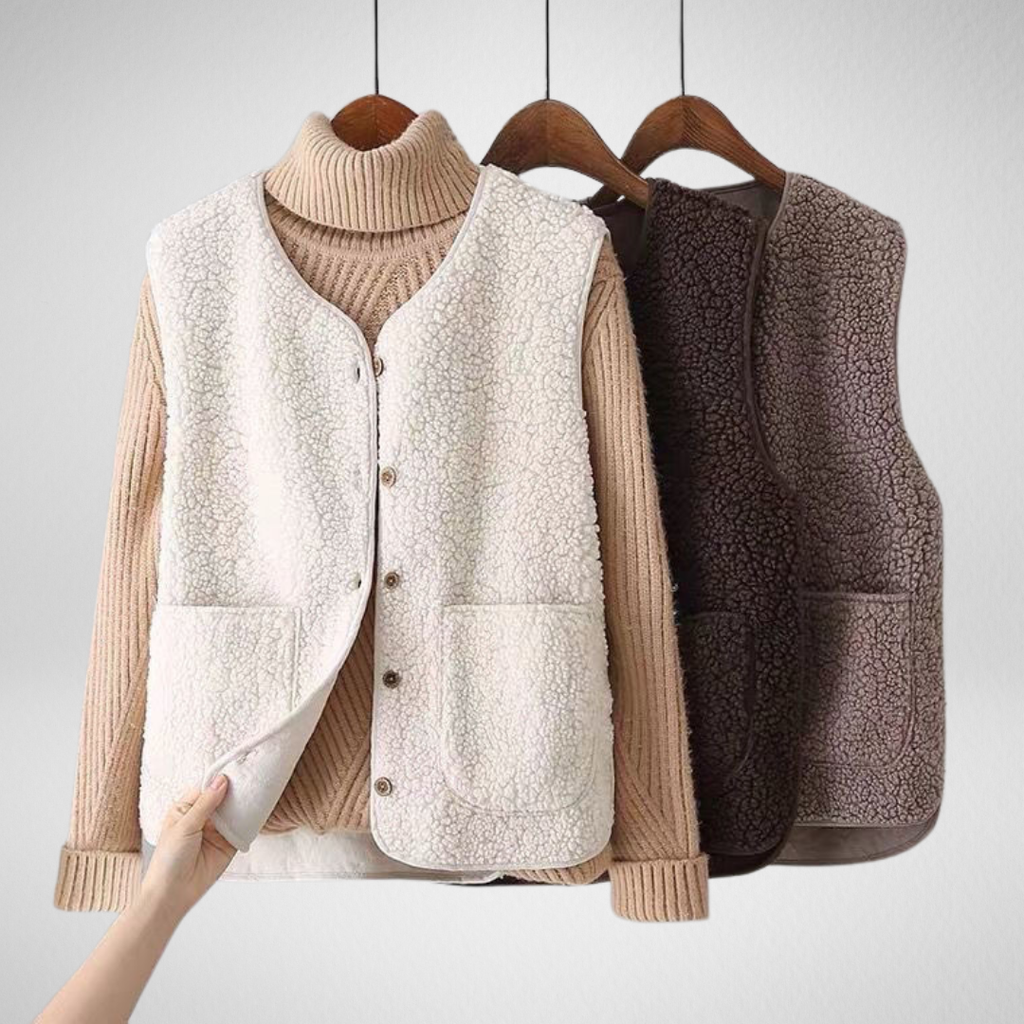 Sara | Gilet en laine tricotée 